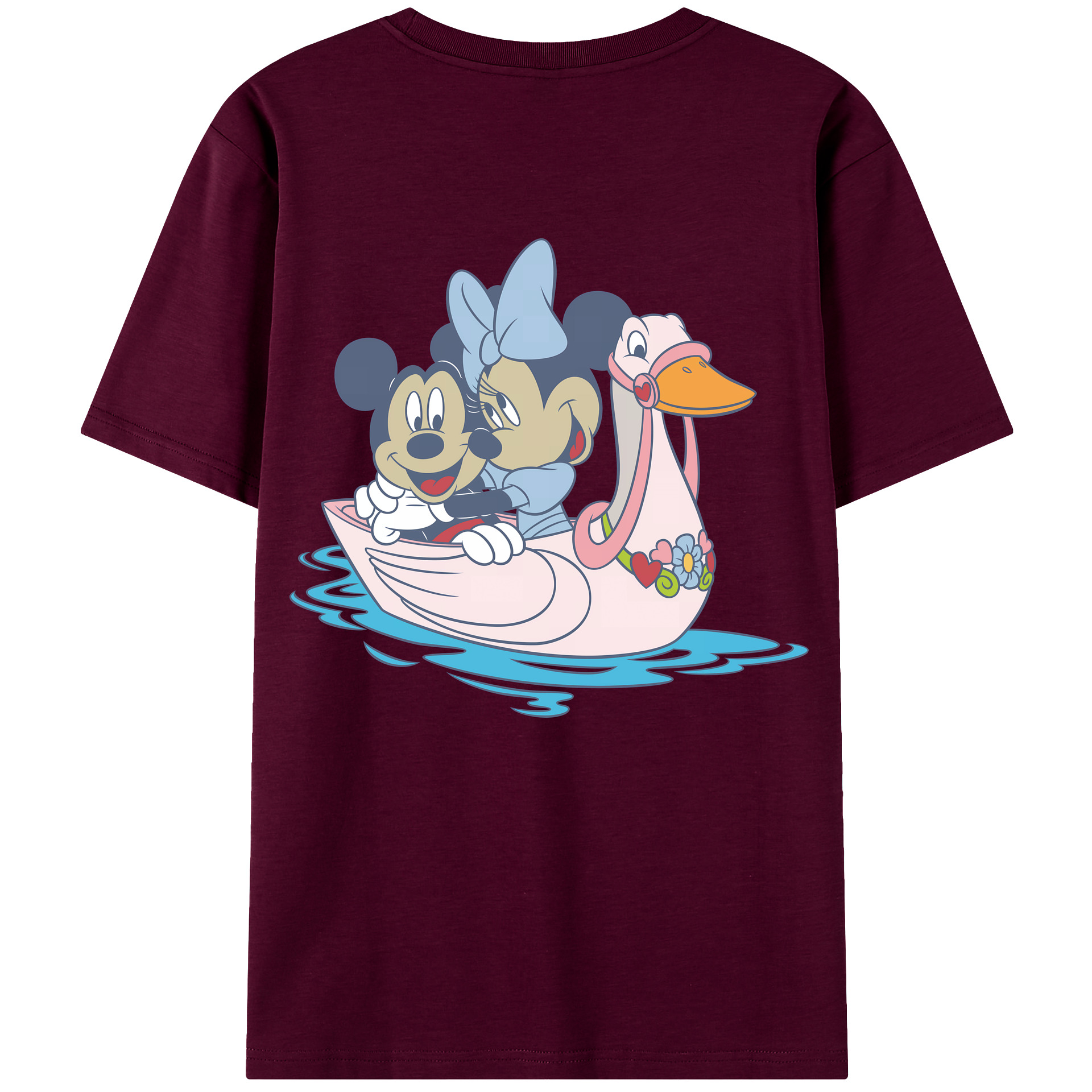 （画像用） ミッキーマウス Mickey Mouse レディース半袖Tシャツ(バックプリント)